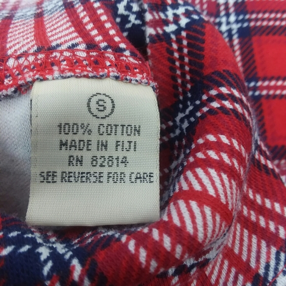 5 For $20.00 Trading GFC Company Mock Turtleneck, Small, Red/White/Black Plaid - Picture 9 of 10